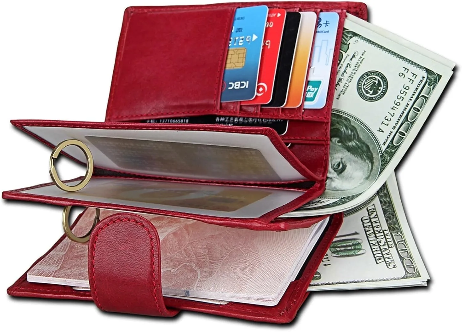 Anti-Theft Retro Passport Bag Simple Wallet ID Holder(Black)