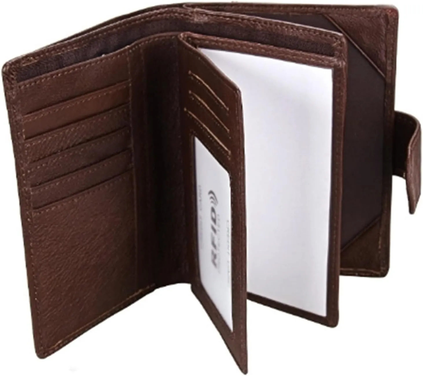 Anti-Theft Retro Passport Bag Simple Wallet ID Holder(Black)