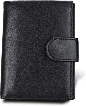 Anti-Theft Retro Passport Bag Simple Wallet ID Holder(Black)