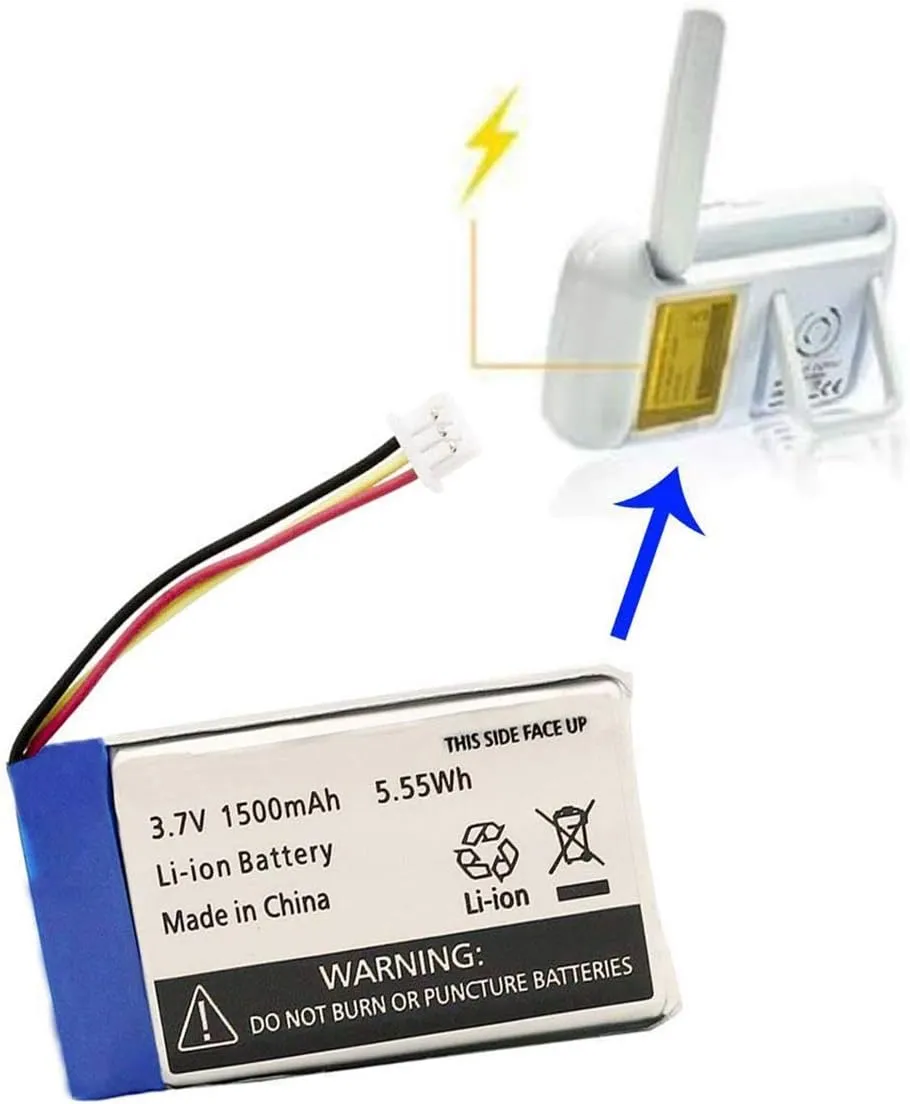 AOLIKES 1500mAh 3.7v Batteries Pack Replacement for Infant Optics DXR-8 Video Baby Monitor (2 Pack)