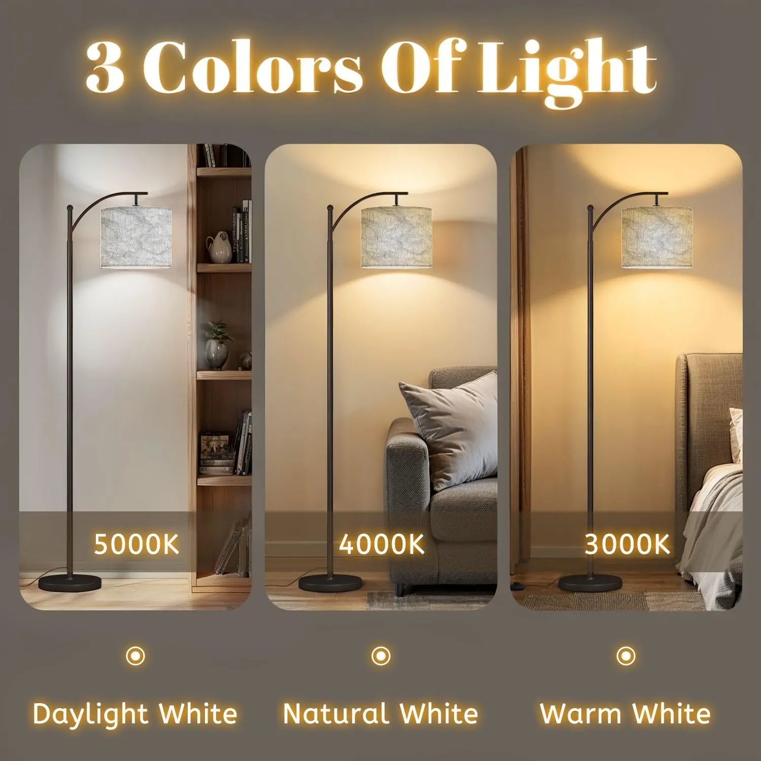 Arc Floor Lamps Topographic map Space for Your Copy Abstract Geography Modern LED Adjustable Lampshade Standing Light for Living Room Reading Bedroom Office