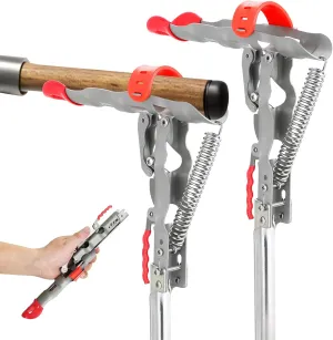 Automatic Spring Fishing Rod Holder, 2 Pack Stainless Steel Fishing Rod Stand, Adjustable Tip-Up Action for Ground Fishing