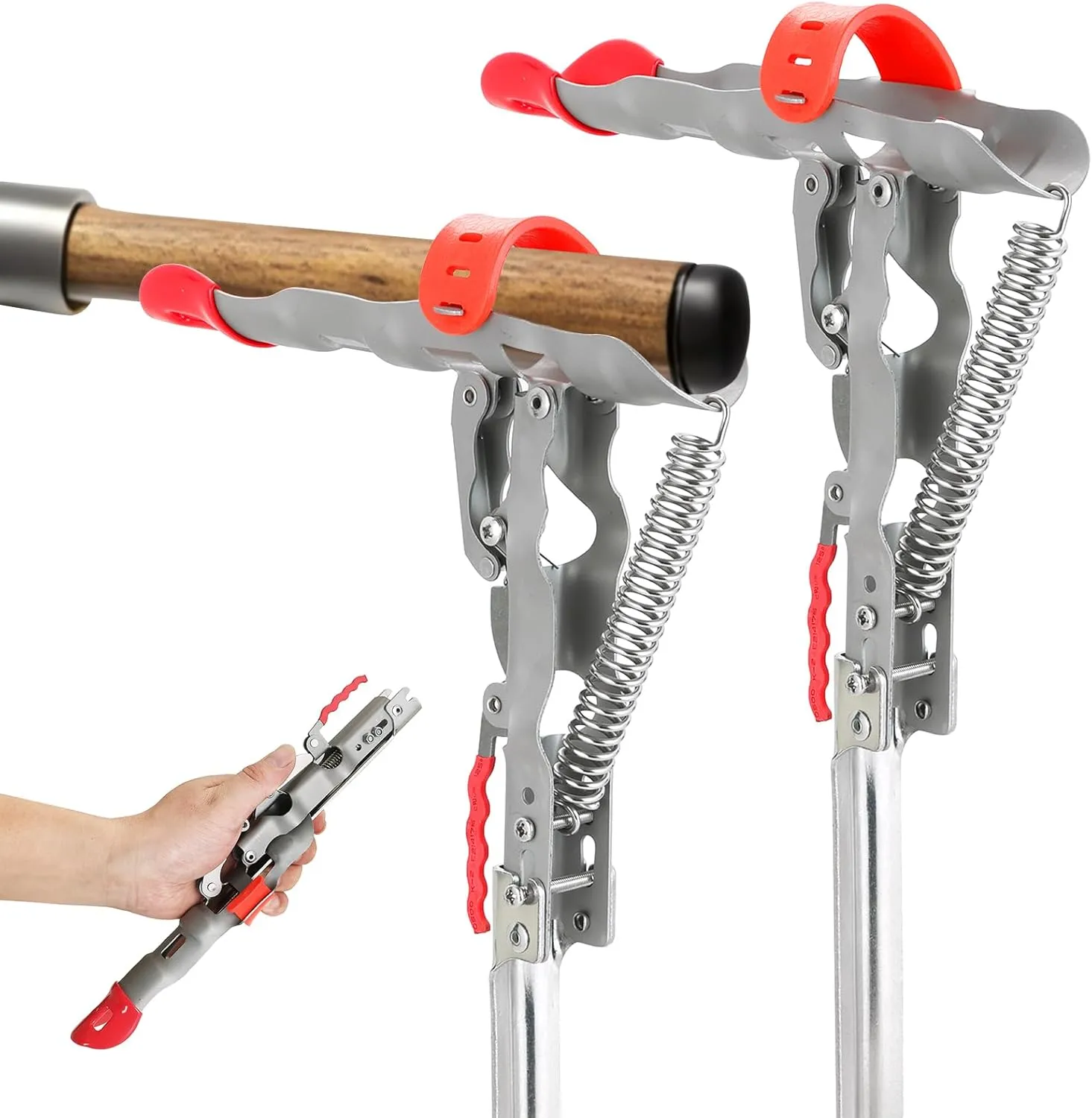 Automatic Spring Fishing Rod Holder, 2 Pack Stainless Steel Fishing Rod Stand, Adjustable Tip-Up Action for Ground Fishing