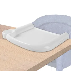 Baby Dining Tray Compatible with in-gle-sina Fast Table Chair, Portable Baby Feeding Tray for Clip-On & Hook-on Table Chair, Ideal for Toddler Perfect for Meal, Restaurant - White