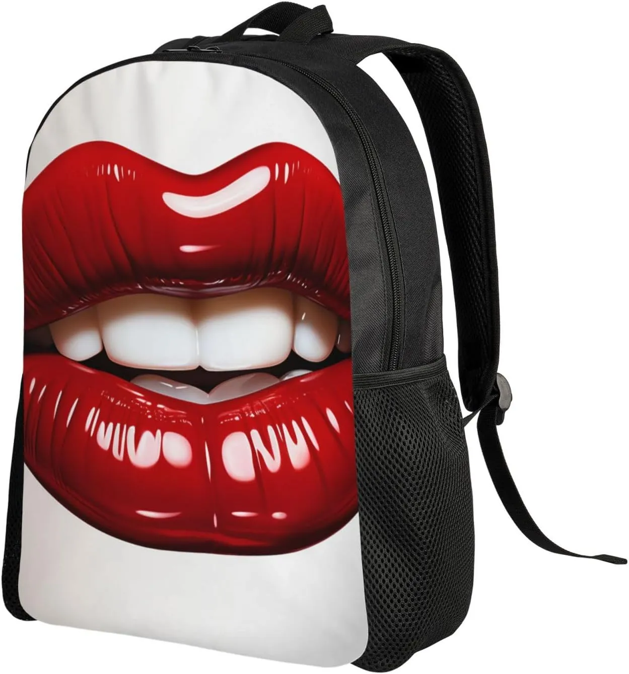 Backpack Cute Graphic Red Lips Travel Casual Laptop Backpack Waterproof Hiking Daypack for Men Women