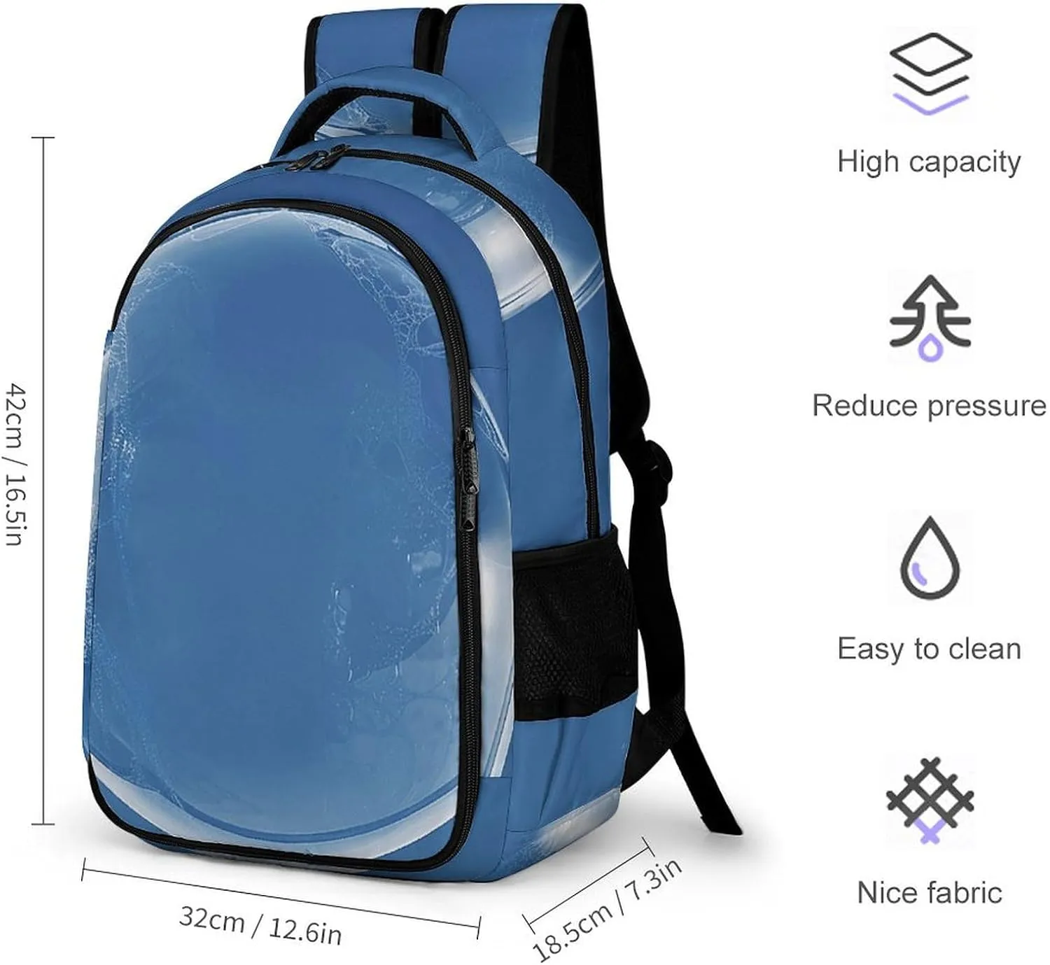 Backpack for Men Women Laptop Backpack A Soap Bubble Casual Daypack Laptop Bag for Travel