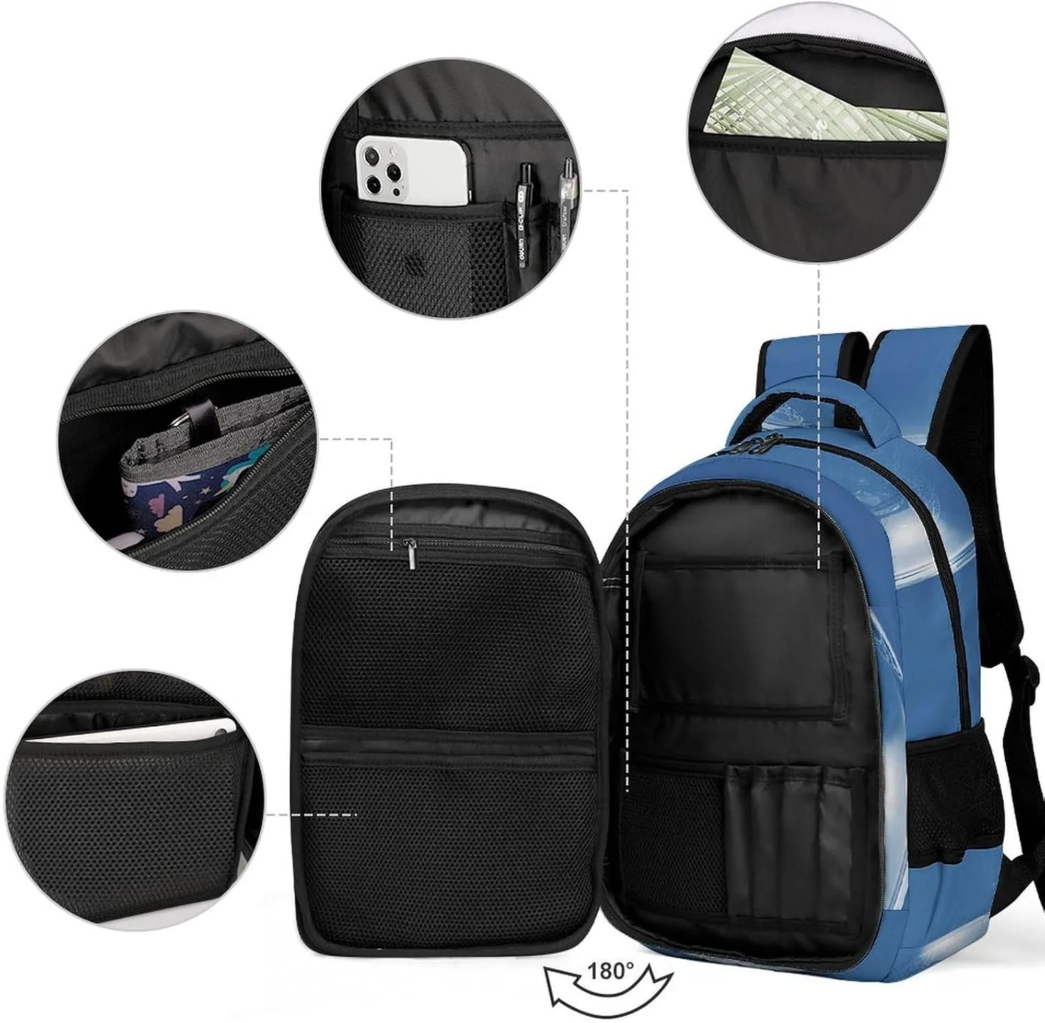 Backpack for Men Women Laptop Backpack A Soap Bubble Casual Daypack Laptop Bag for Travel