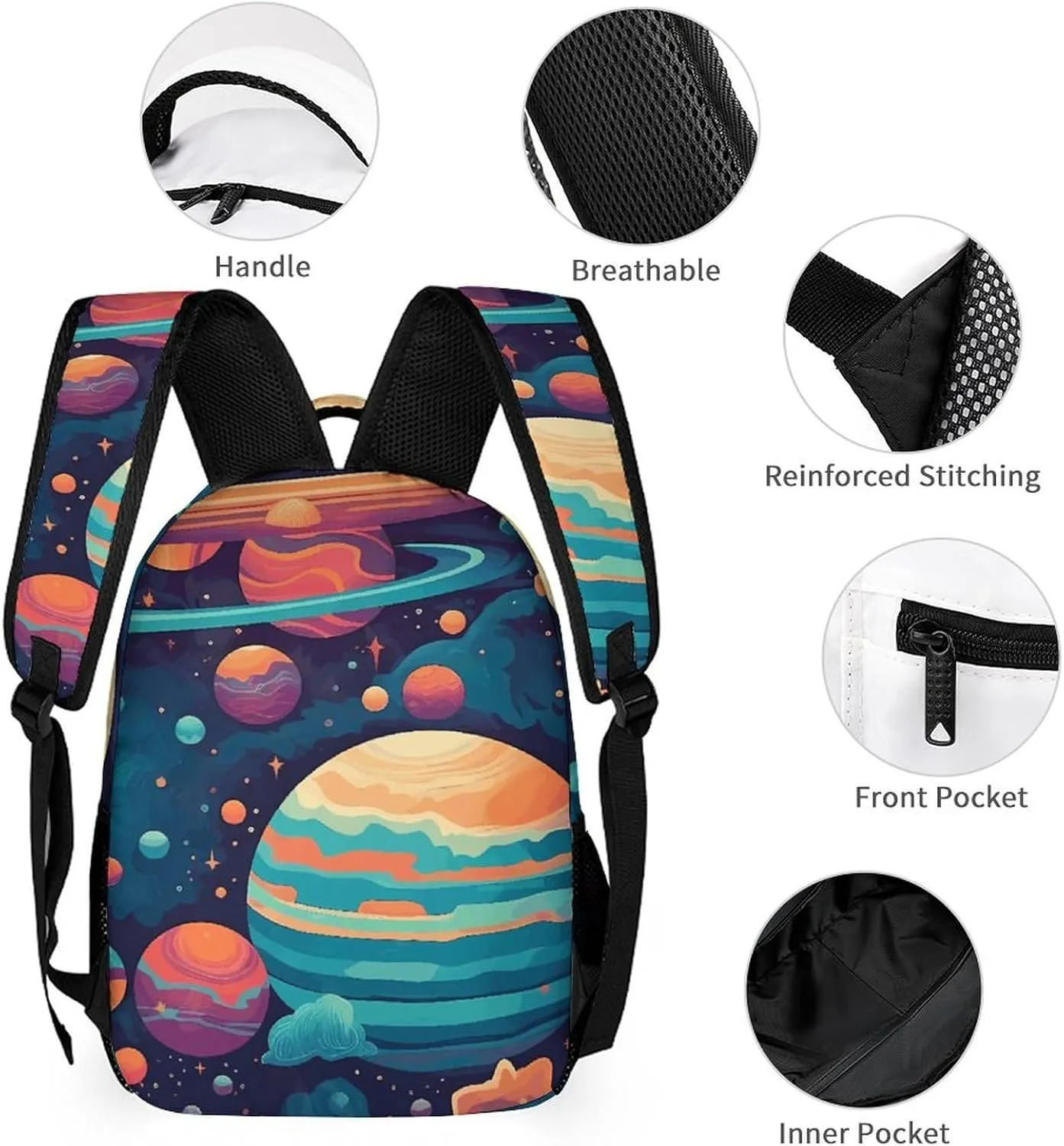 Backpack for Men Women Laptop Backpack Cartoon Pattern Casual Daypack Laptop Bag for Travel