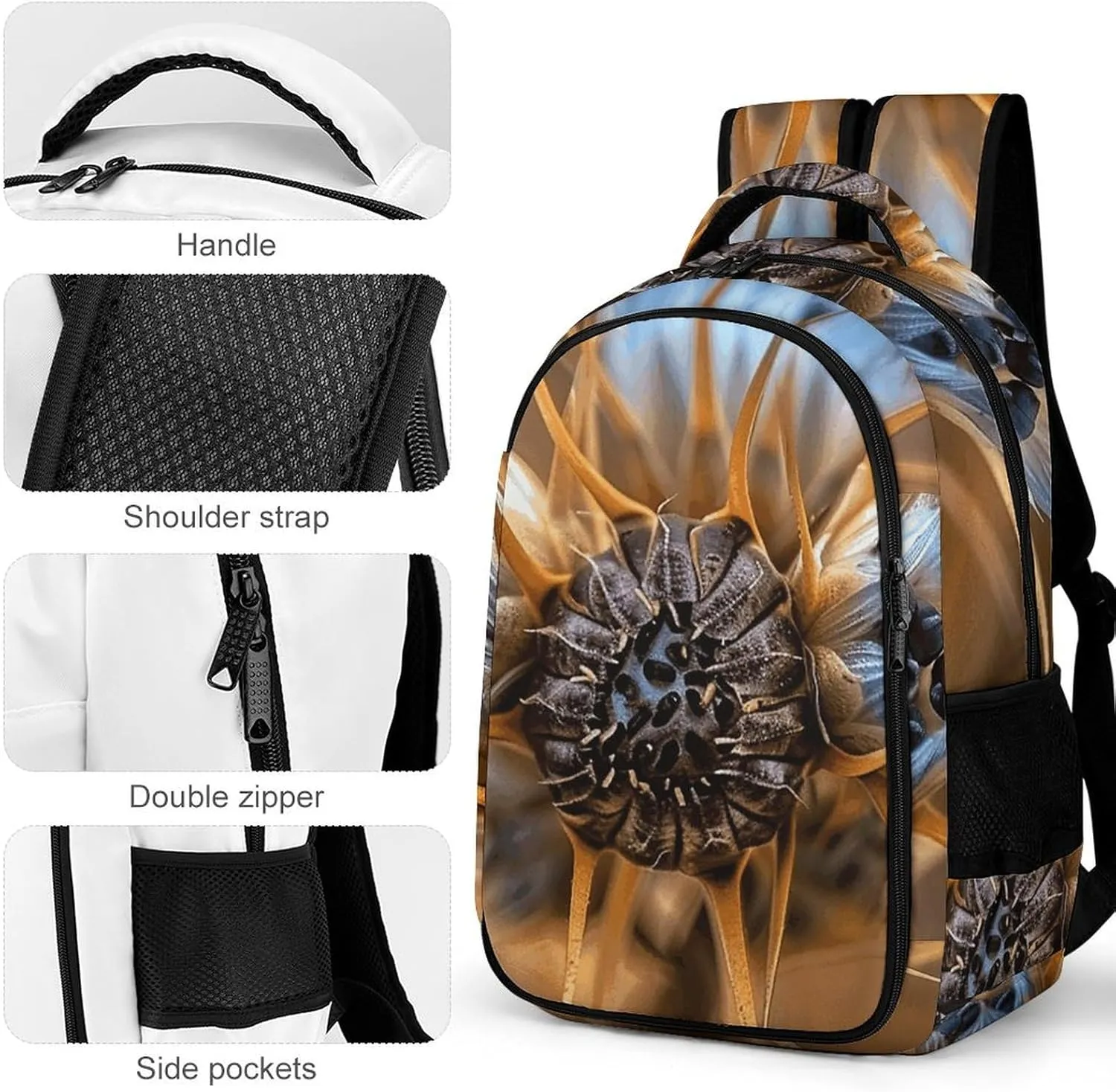 Backpack for Men Women Laptop Backpack Image of Two Thorns Casual Daypack Laptop Bag for Travel