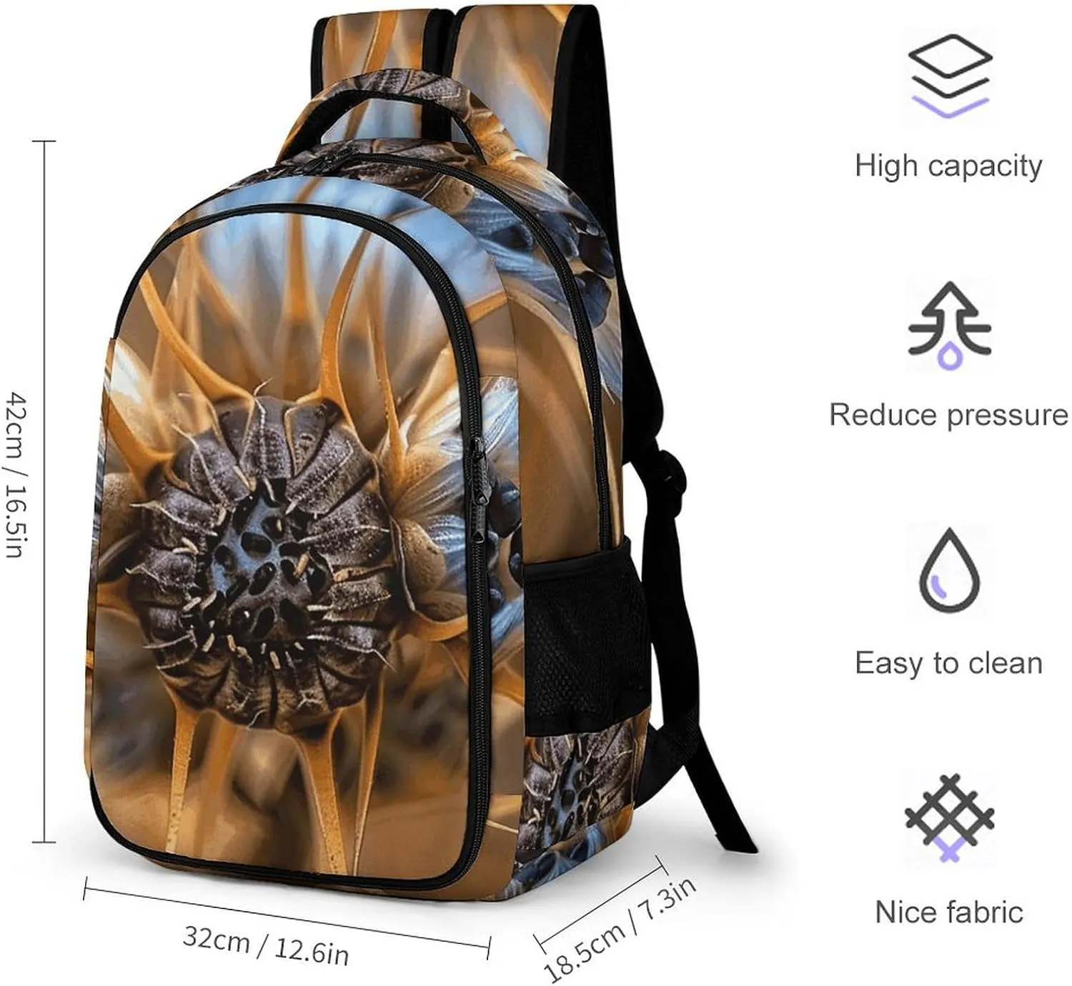 Backpack for Men Women Laptop Backpack Image of Two Thorns Casual Daypack Laptop Bag for Travel