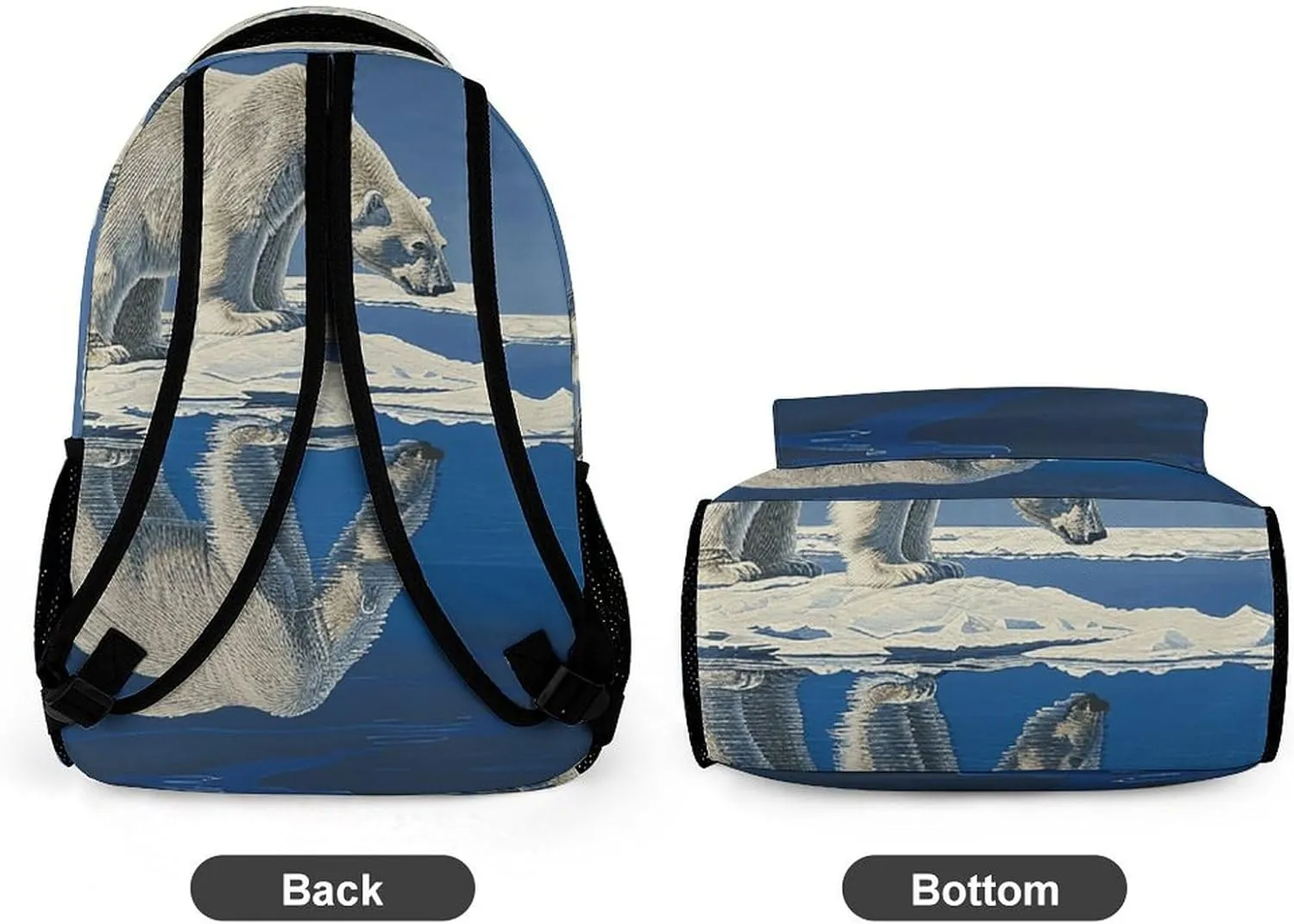 Backpack for Men Women Laptop Backpack Standing on Ice Floe Casual Daypack Laptop Bag for Travel