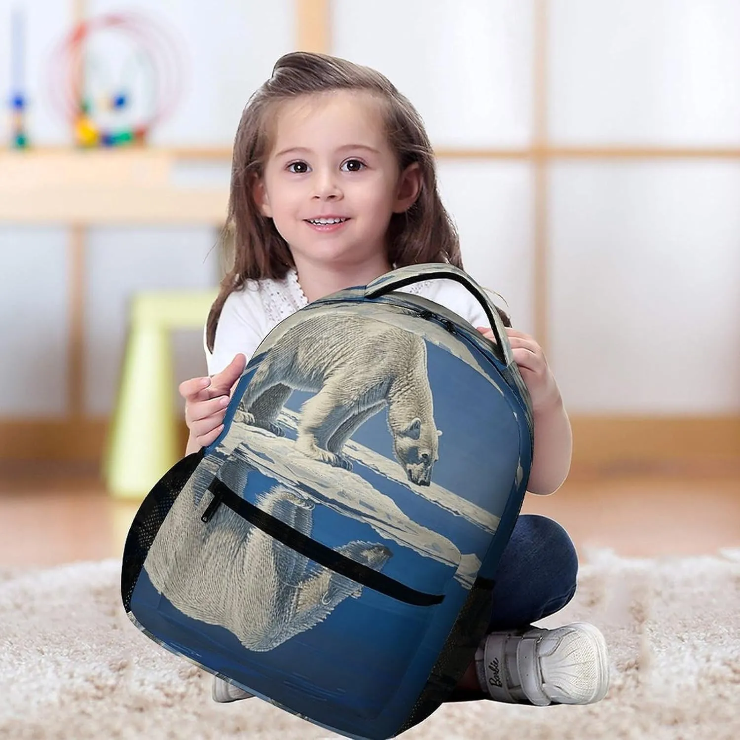 Backpack for Men Women Laptop Backpack Standing on Ice Floe Casual Daypack Laptop Bag for Travel