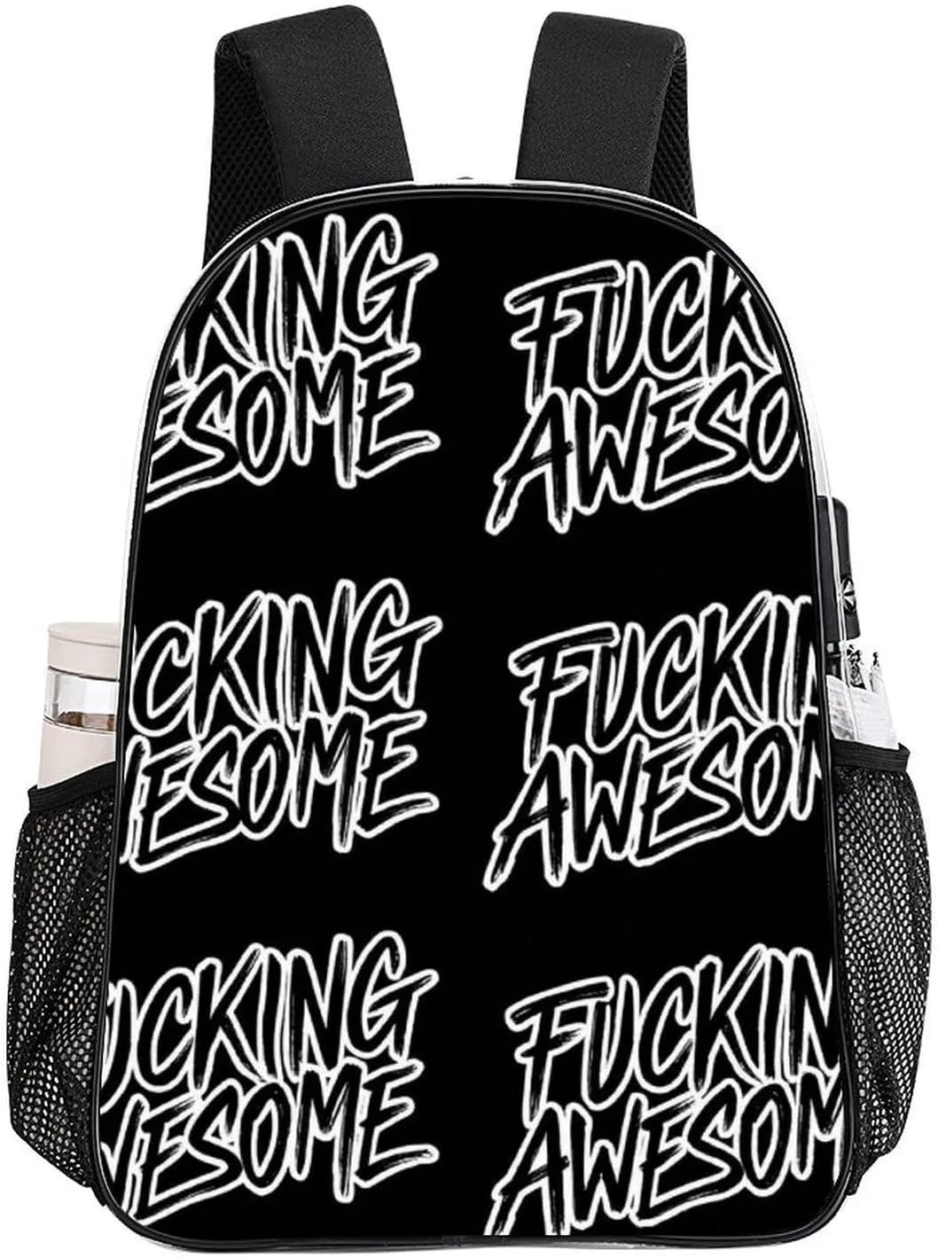 Backpack Multipurpose Anti-Theft Large Capacity Bookbag - Fucking Awesome Black Travel Hiking Daypack Transparent Bag