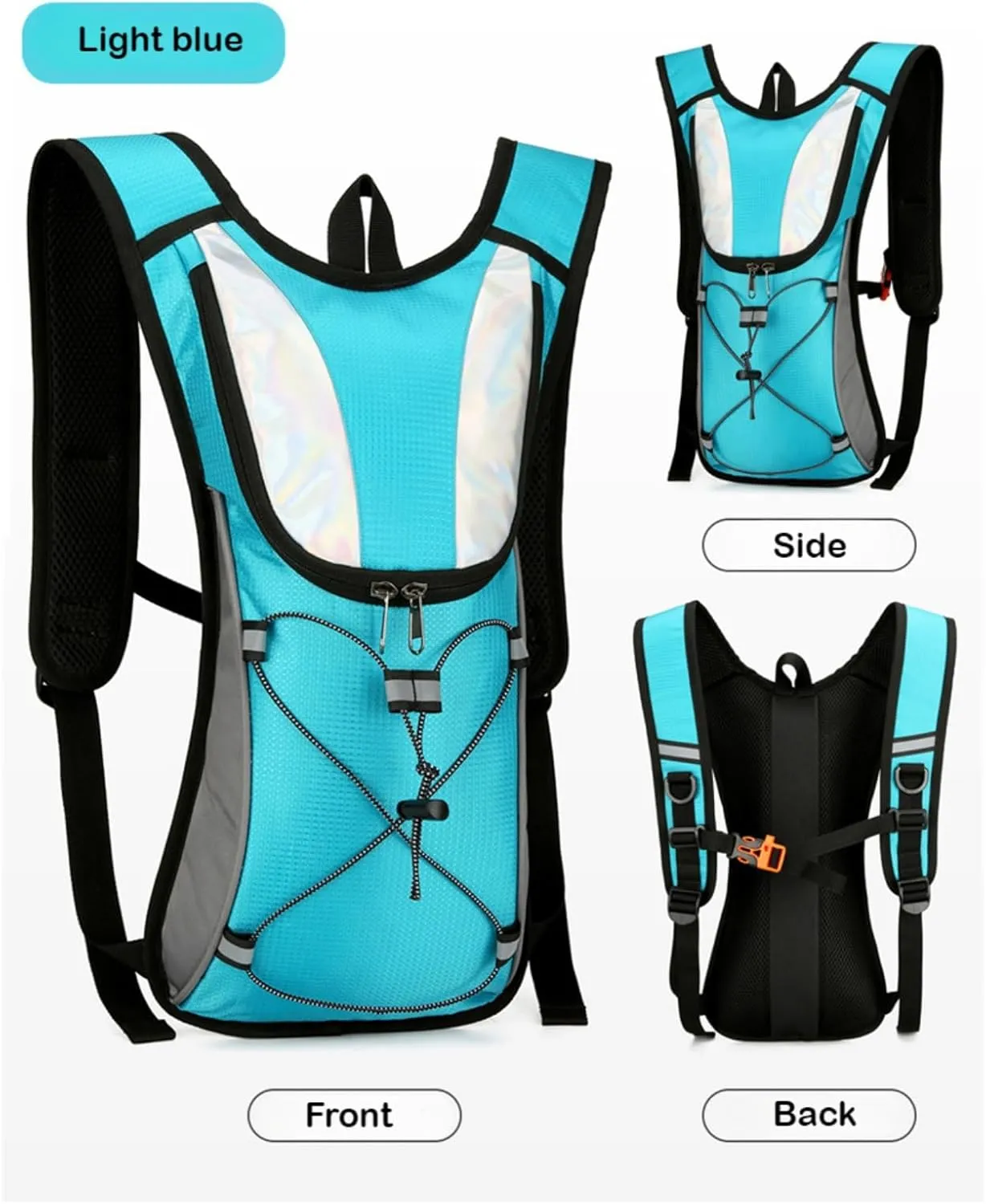 Backpacking Packs, Lightweight Waterproof Hiking Backpack for Men & Women - Cycling, Trekking, and Outdoor Activities (Light Blue)