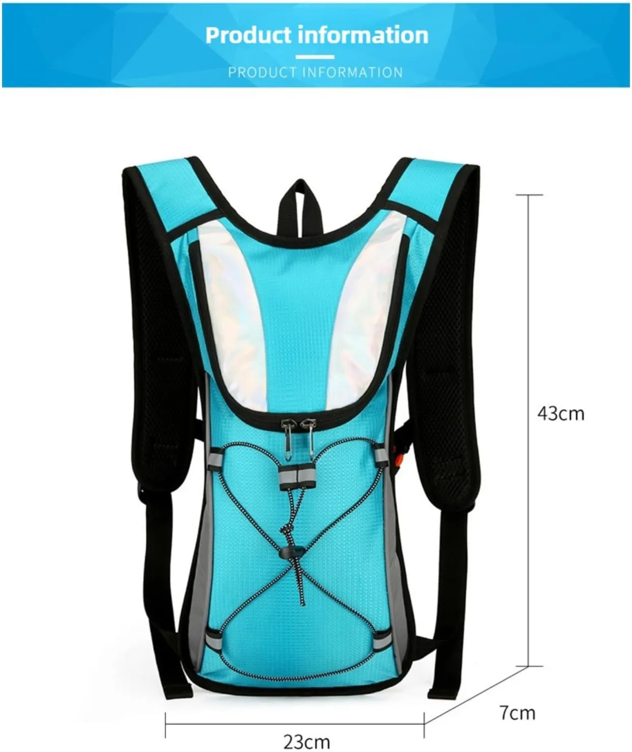 Backpacking Packs, Lightweight Waterproof Hiking Backpack for Men & Women - Cycling, Trekking, and Outdoor Activities (Light Blue)
