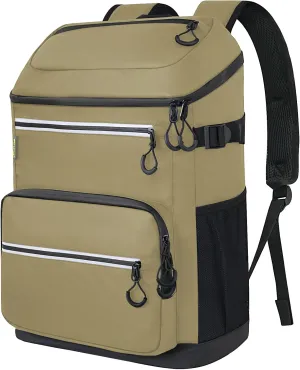 BALEINE Backpack Cooler Insulated Bag 36 Can Capacity Leak Proof Portable Collapsible Thermal Bag for Beach Travel Camping Grocery Shopping