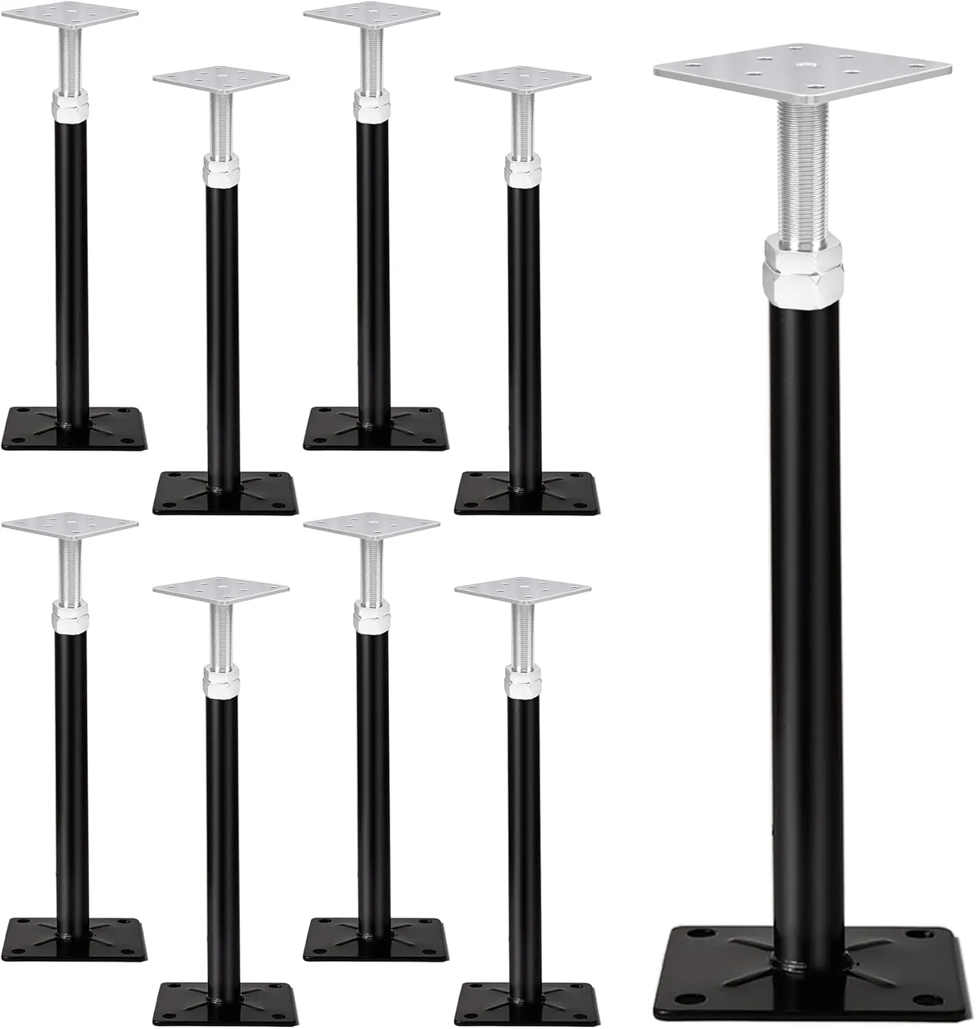 Basement Floor Jack, 11-16 inches Height Range House Floor Jacks Post Pole for Leveling, Adjustable Floor Jack for House Foundation Temporary Support