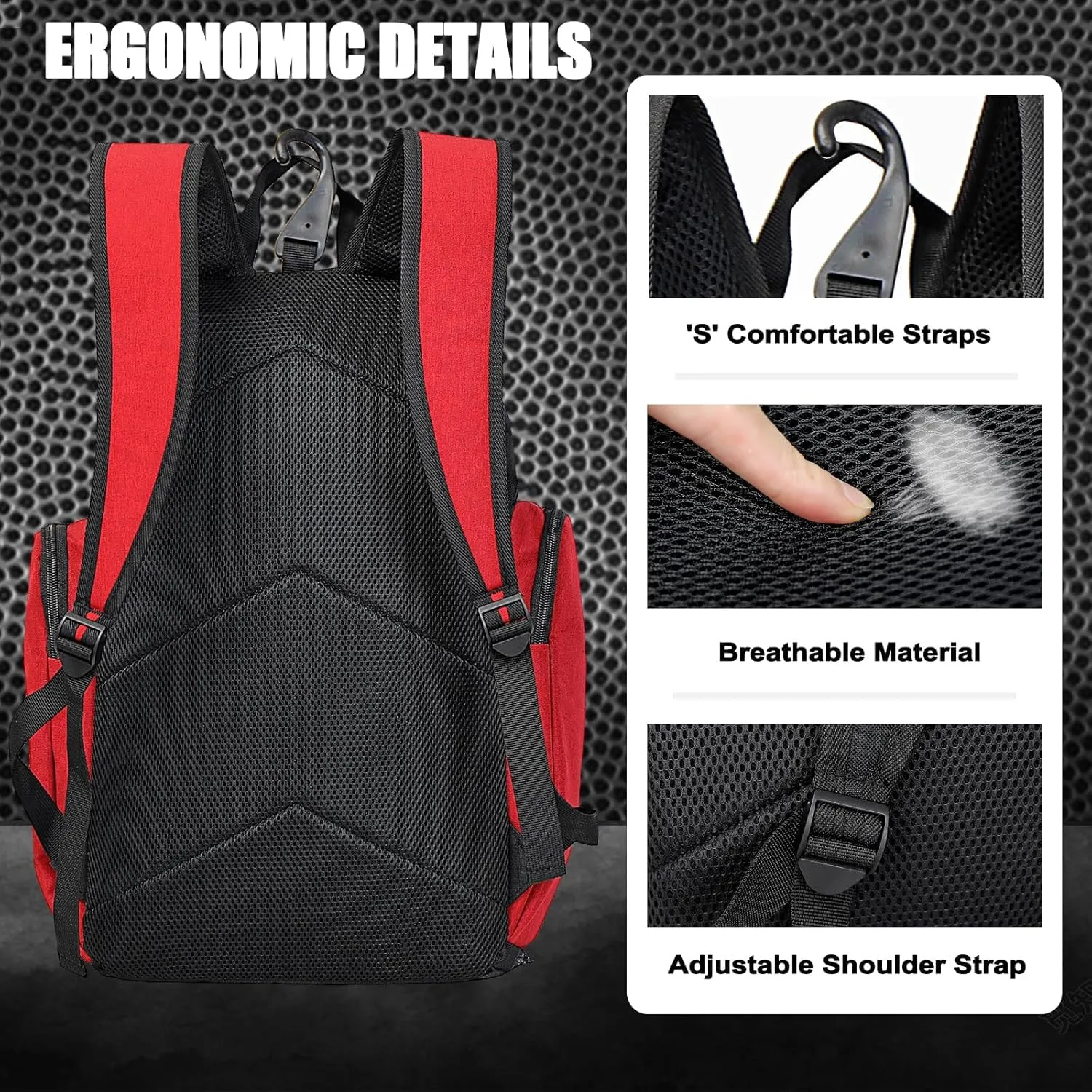 Basketball Backpack Large Sports Bag, Gym Bag with Ball Compartment and Shoe Compartment to Store Sports Shoes Water Bottles Laptops and Daily Necessities, Widely Used in Basketball, Soccer