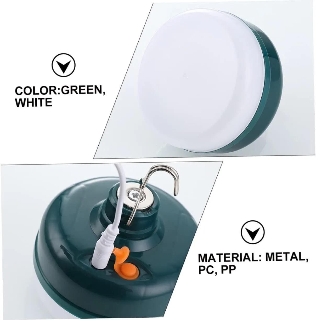 Battery-Powered Led Tent Lamp 3 Lighting Modes Magnetic Emergency Light for Camping Fishing Beach Tent