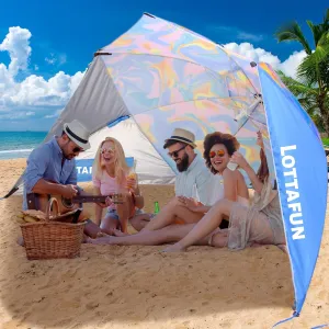 Beach Shelter Umbrella Premiere UPF 50  Umbrella Shelter for Sun and Rain Protection for Adult (10-Foot) (Multi Color)
