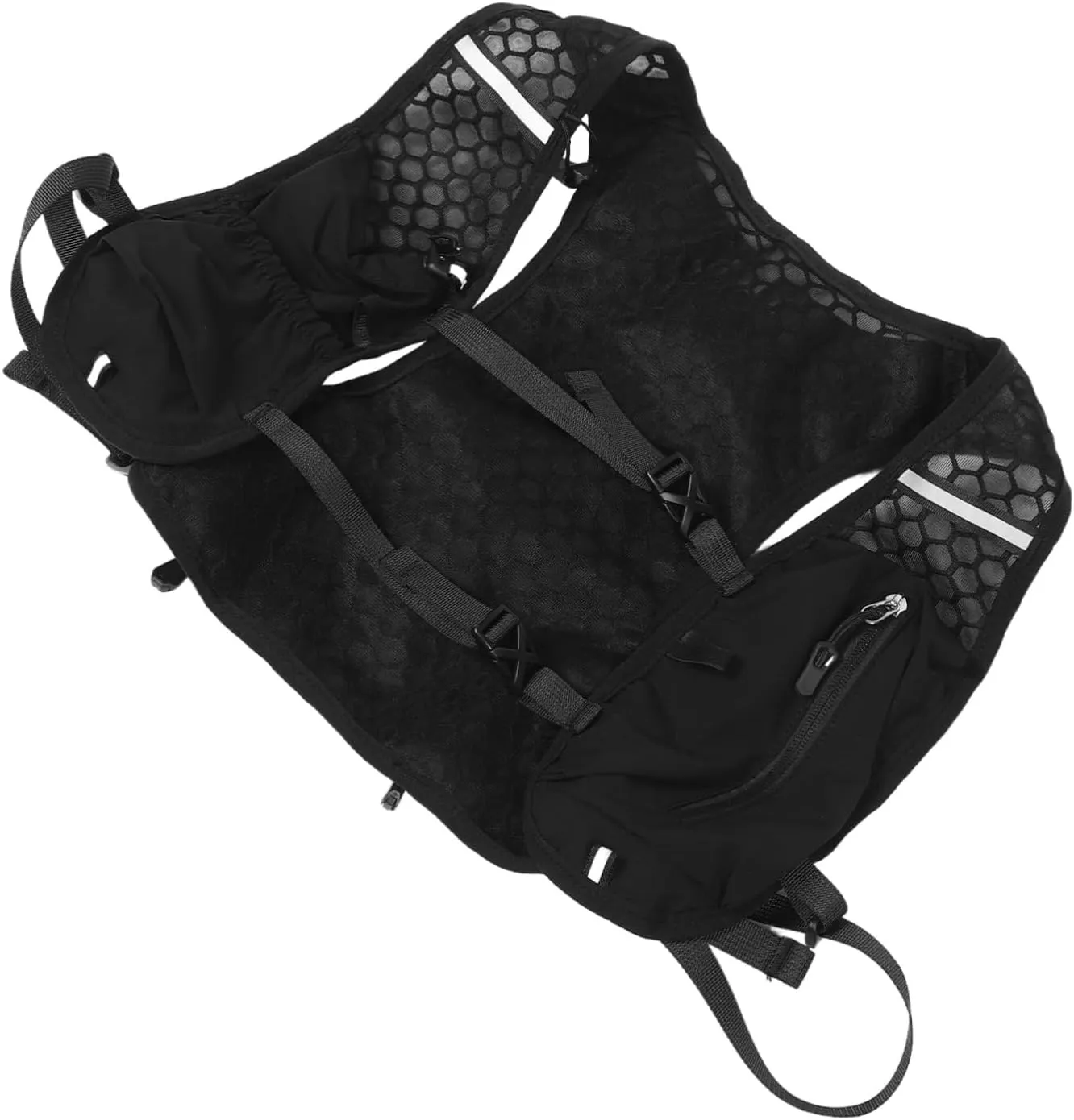 BESPORTBLE Lightweight Running Backpack with Organized Storage for Hiking Cycling and Nighttime Activities High Visibility Water Bag for Fitness