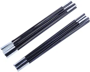 BESTonZON 2Pcs Section Fiberglass Tent Pole Replacement Kit Support Bar for Camping Hiking and Trekking Durable Tent Rods for Double Tents