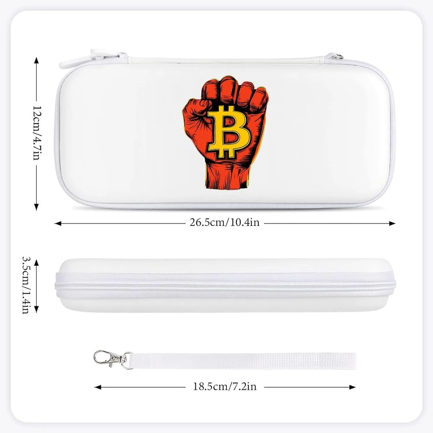 Bitcoins Revolution Compatible with Switch Carrying Case Hard Travel Game Bag Pouch with 15 Games Accessories