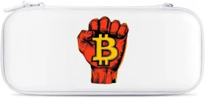 Bitcoins Revolution Compatible with Switch Carrying Case Hard Travel Game Bag Pouch with 15 Games Accessories