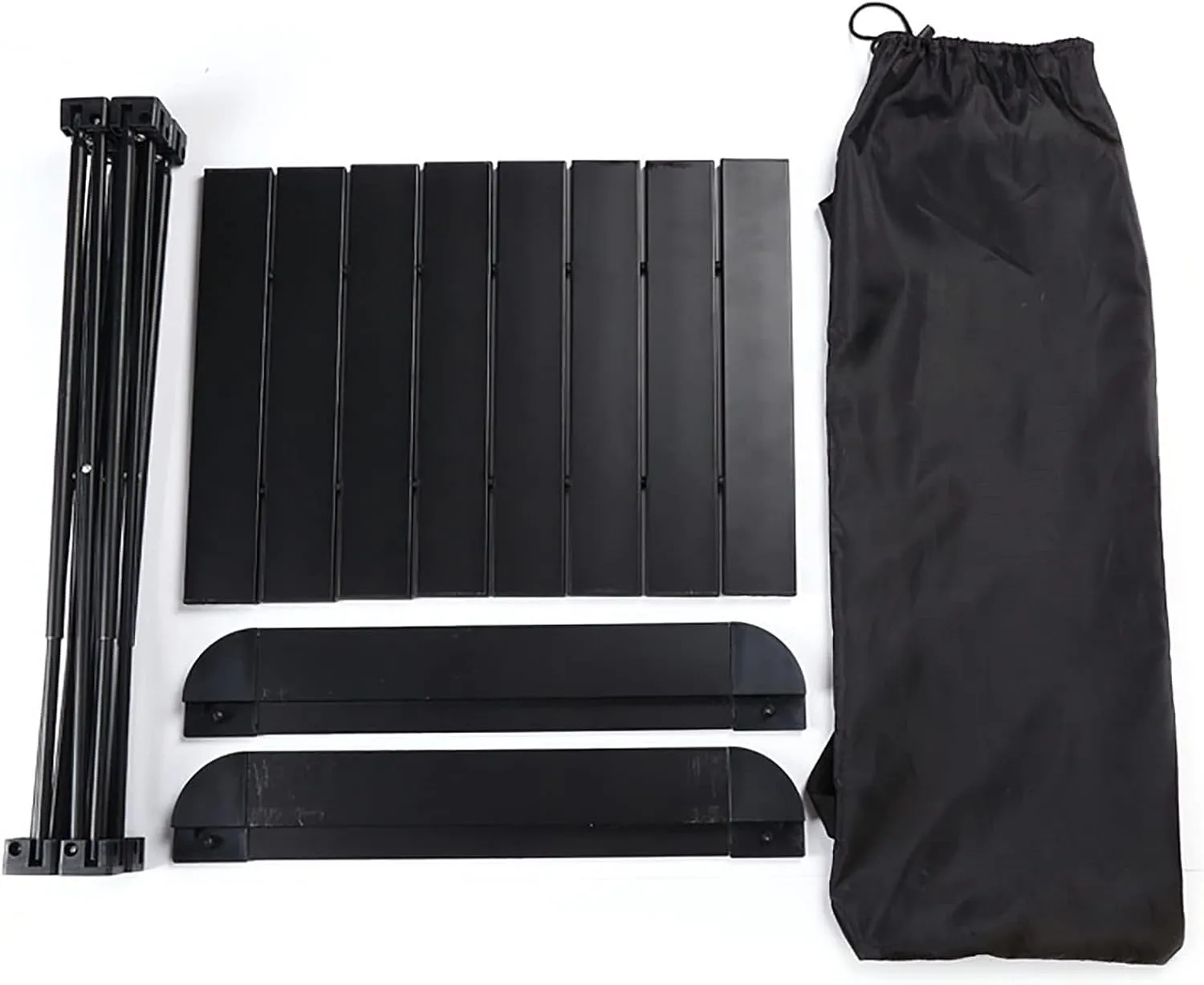 BK&MF Small Folding Camping Table,Aluminum Portable Outdoor Travel Table,Picnic Camping Table Compact Roll-up Table with Carry Bag for BBQ, Party,A,46x46x45cm(18x18x18inch)