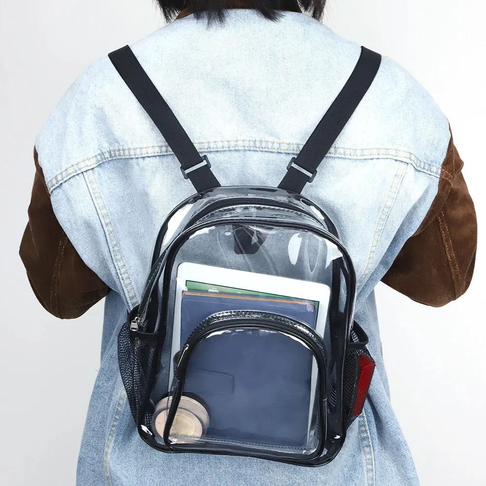 Black Clear Mini Backpack