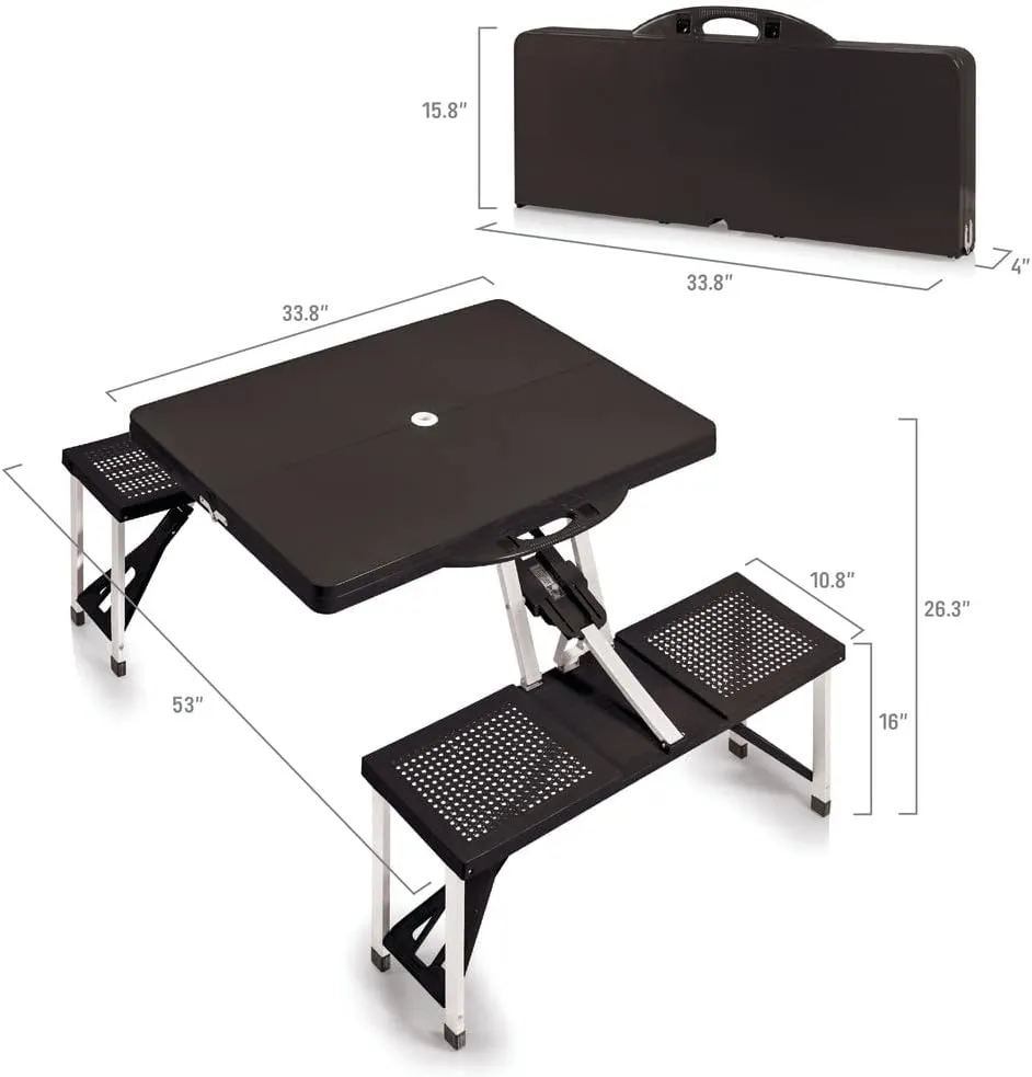 Black Jacksonville Jaguars Field Portable Picnic Table