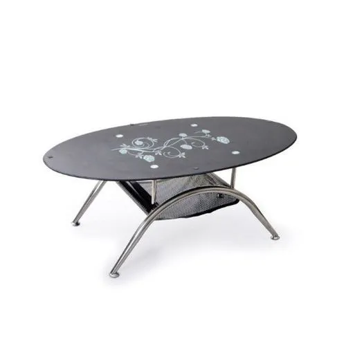 Black oval center table
