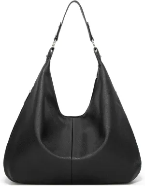 Black Shoulder Bag PU Leather Black Shoulder Purse with Zipper Closure Black Shoulder Bag Fashion Lightweight Black Purse Shoulder Bag for Womens Work, Travel, Daily Use, Black Purse Shoulder Bag