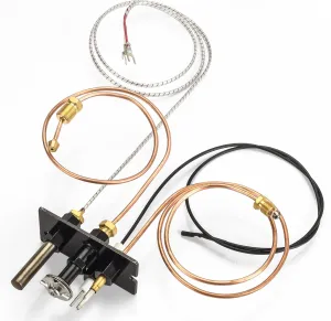 BlueStars 10002264 Natural Gas 3 Way Pilot Assembly Kits Compatible with HHT, Majestic, Monessen, Temco, and Vermont Castings Fireplaces, SRV10002264 Pilot Assembly Replacement Parts with Thermocouple