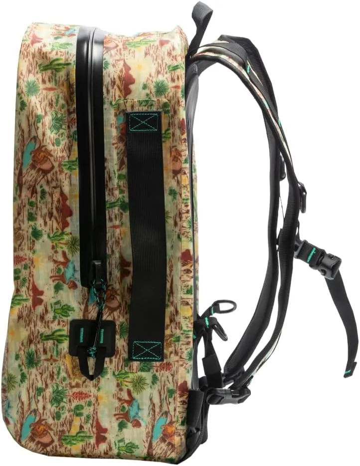 BOTE Highwater Backpack Waterproof Outdoor Zipper Dry Bag 28 Liter Capacity Molle Straps Fully Submersible Watersports Kayaking Fishing Hunting Boating