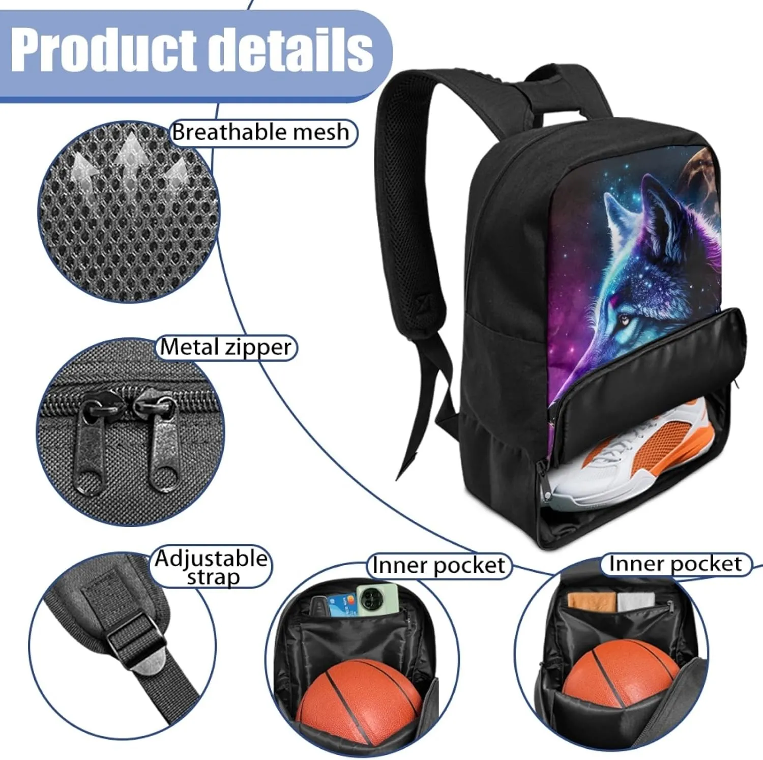 Boys Equipment Bag with Shoe Compartment for Kids Sports Backpack