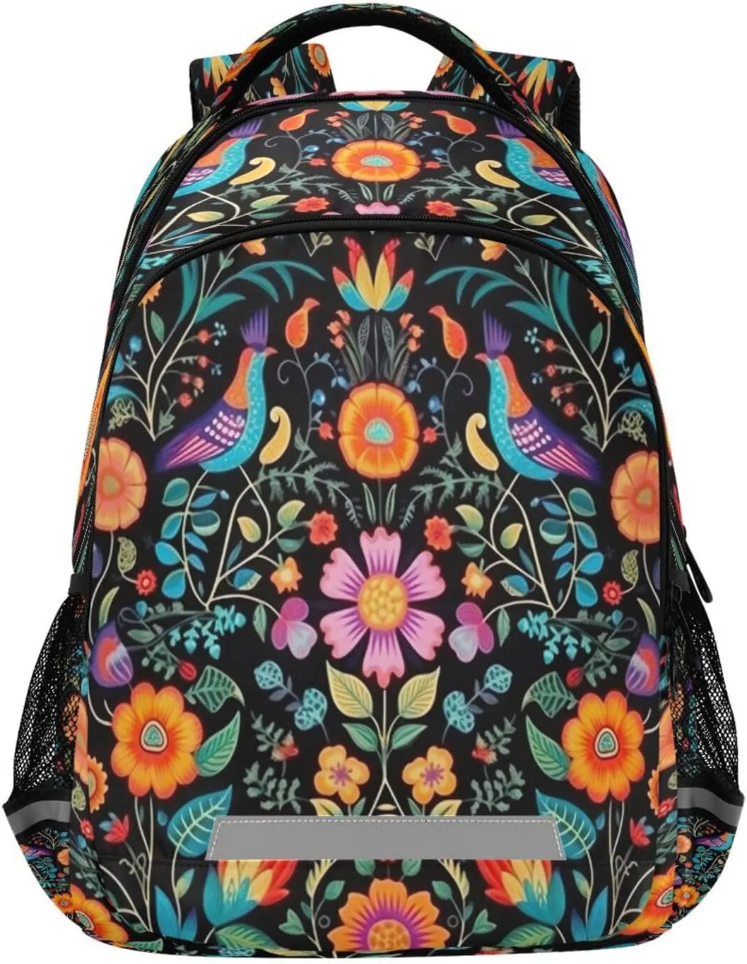Brightly Colored Birds Design Waterproof Backpack - Casual Outdoor Sports Daypack with Ergonomic Shoulder Straps#130