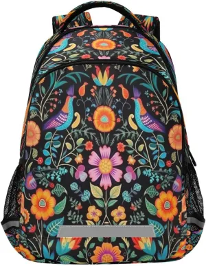 Brightly Colored Birds Design Waterproof Backpack - Casual Outdoor Sports Daypack with Ergonomic Shoulder Straps#130
