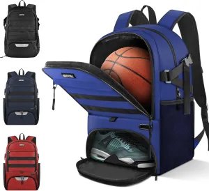 BROTOU Basketball Bag, Soccer Backpack Volleyball Football Backpack Sports Gym Bag with Shoe&Ball Compartment
