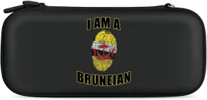 Brunei I Am A Bruneian Compatible with Switch Carrying Case Hard Travel Game Bag Pouch with 15 Games Accessories