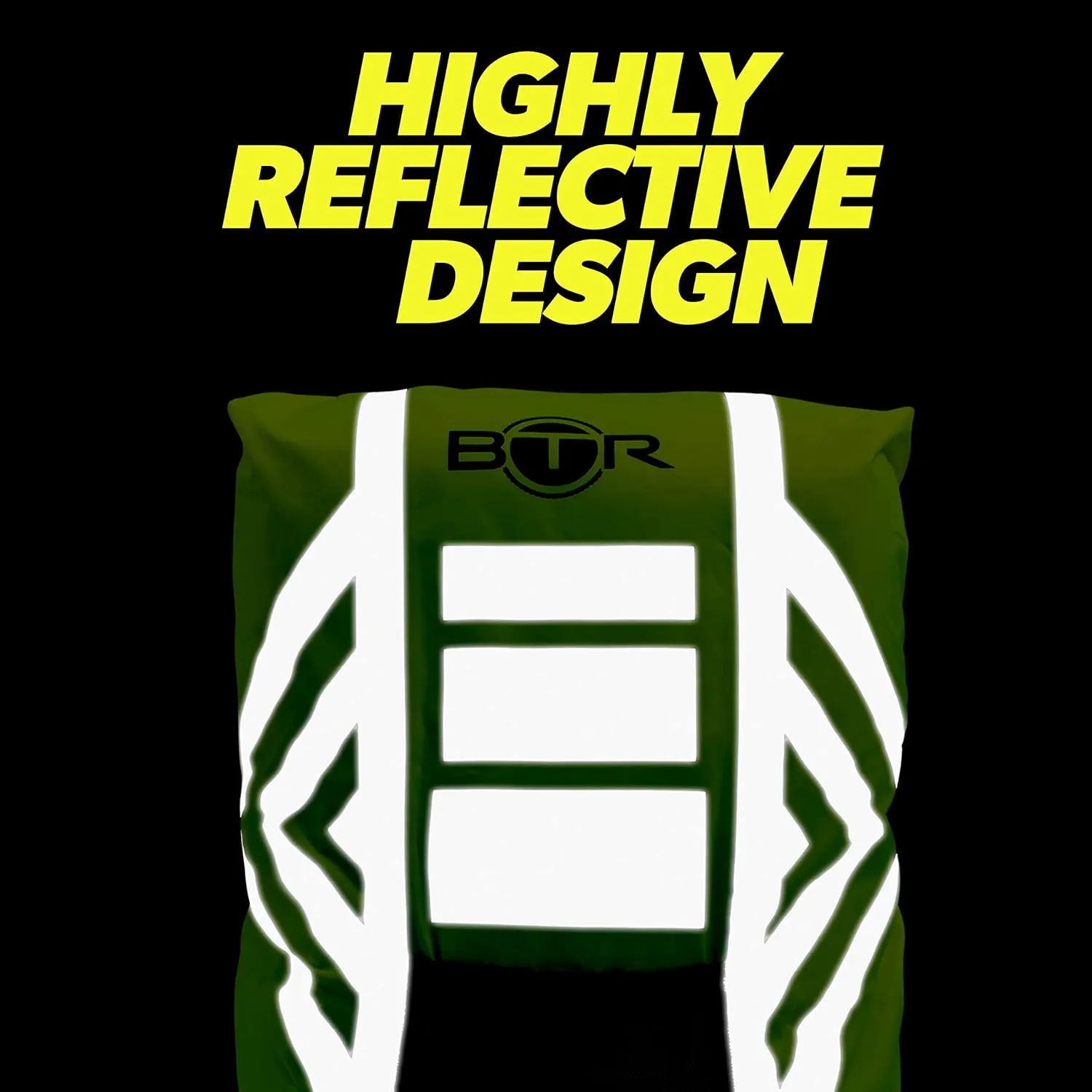 BTR Waterproof High Vis Reflective Backpack Cover