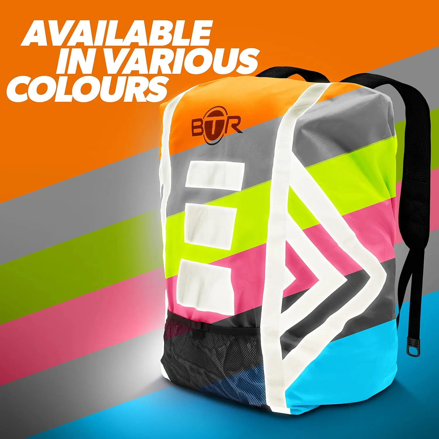 BTR Waterproof High Vis Reflective Backpack Cover