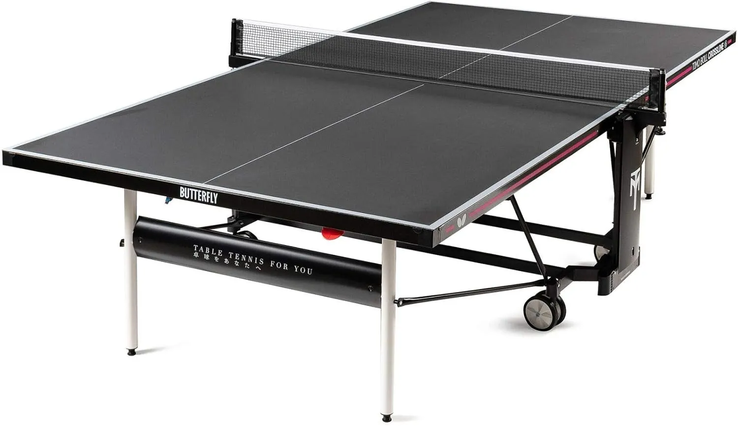 Butterfly Timo Boll Crossline Outdoor Table Tennis Table | Stylish & Sturdy for Outdoor Family Fun | Includes Net & Integrated Accessory Holder | 10-Year Warranty on Table Top