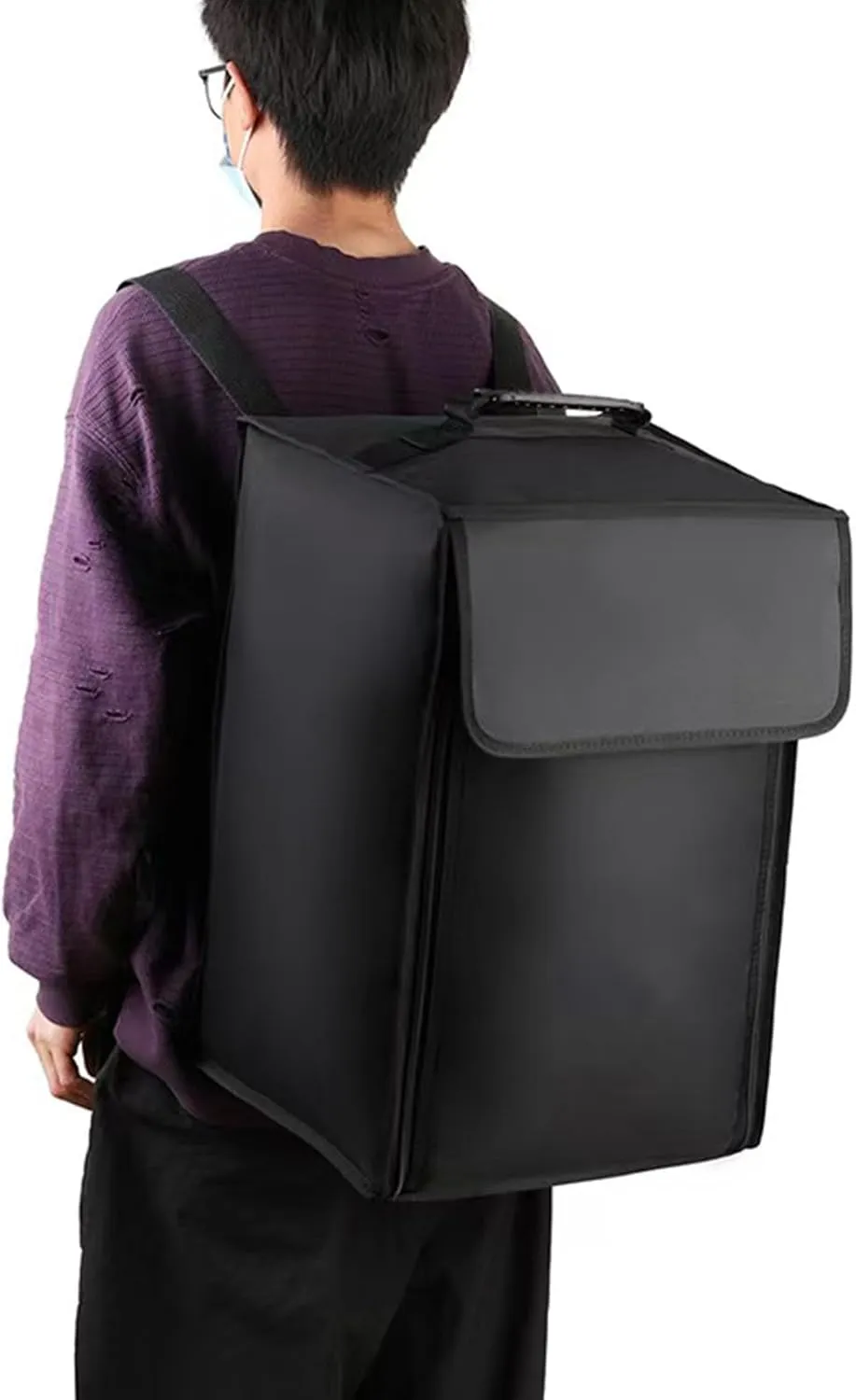 Cajon Box Drum Bag with Carry Handle and Shoulder Straps, Waterproof Padded Backpack For Drum Accessories, Thick and Portable Travel Drummers Carry Bag (Black, XL: 20.5x13.4x13.4 in)