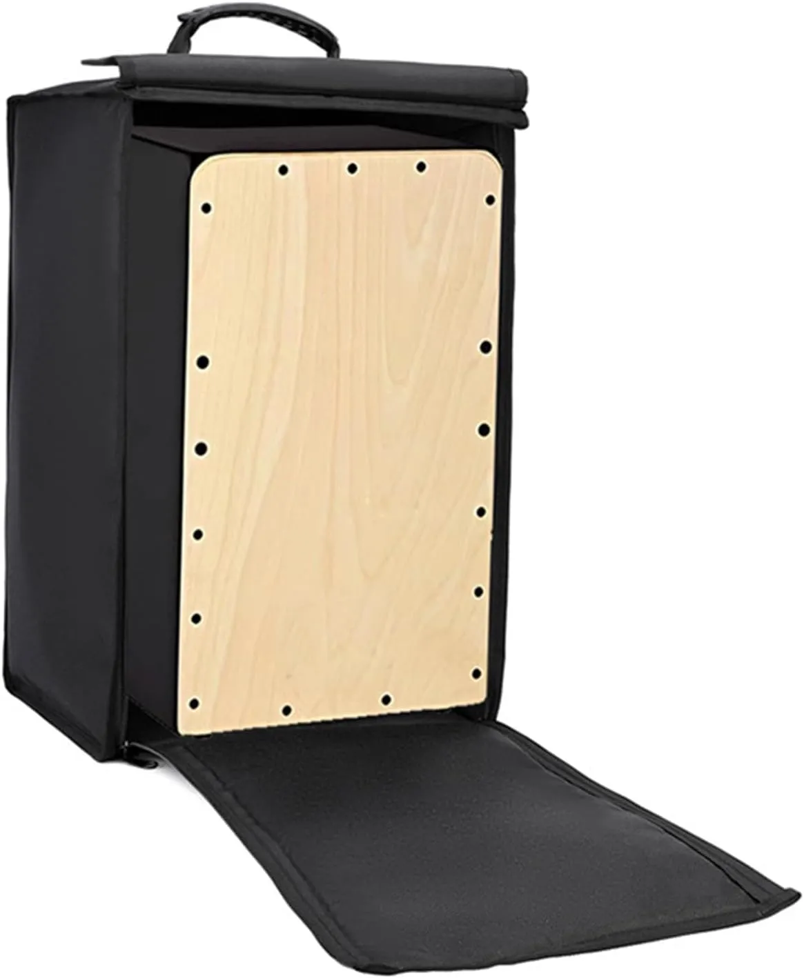 Cajon Box Drum Bag with Carry Handle and Shoulder Straps, Waterproof Padded Backpack For Drum Accessories, Thick and Portable Travel Drummers Carry Bag (Black, XL: 20.5x13.4x13.4 in)