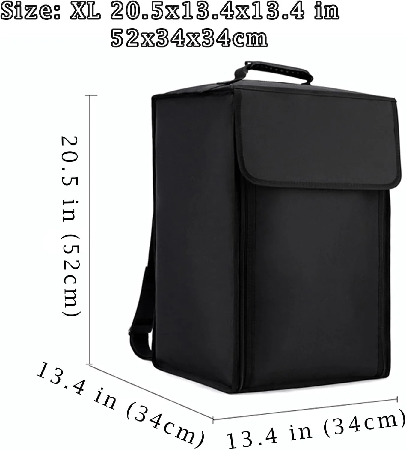 Cajon Box Drum Bag with Carry Handle and Shoulder Straps, Waterproof Padded Backpack For Drum Accessories, Thick and Portable Travel Drummers Carry Bag (Black, XL: 20.5x13.4x13.4 in)