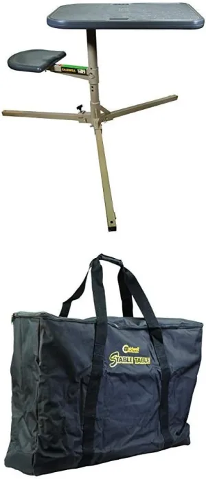 Caldwell Stable Table with Ambidextrous Design, 360 Degree Rotation Stable Table Carry Bag with Heavy Duty Construction and Inner Compartment for Outdoor, Range, Shooting and Cleaning