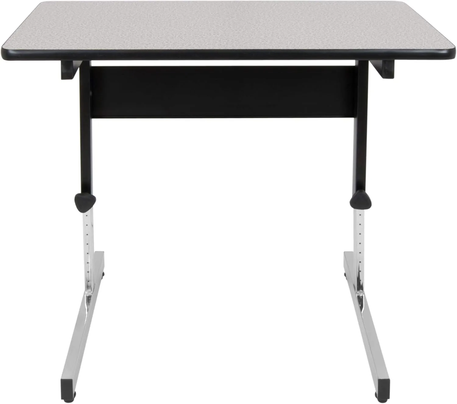 Calico Designs Adapta Desk - Height Adjustable Desk - 23"-33.5" - All-Purpose Standing Table for Home Office, Art, and More - Spatter Gray/Black