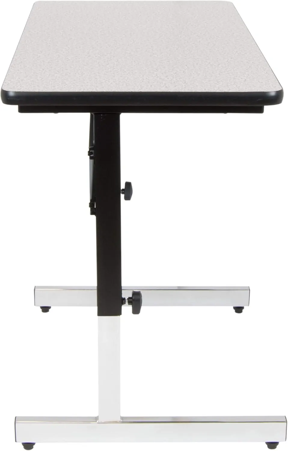 Calico Designs Adapta Desk - Height Adjustable Desk - 23"-33.5" - All-Purpose Standing Table for Home Office, Art, and More - Spatter Gray/Black