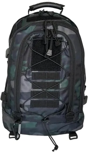 Camo Expandable Travel Backpack - 1000 Denier Cordura Polyester, Large Capacity Zipper Backpack with Multi Compartments - Lightweight & Comfortable Padded Straps - Ideal for Hiking, Camping & Outdoor